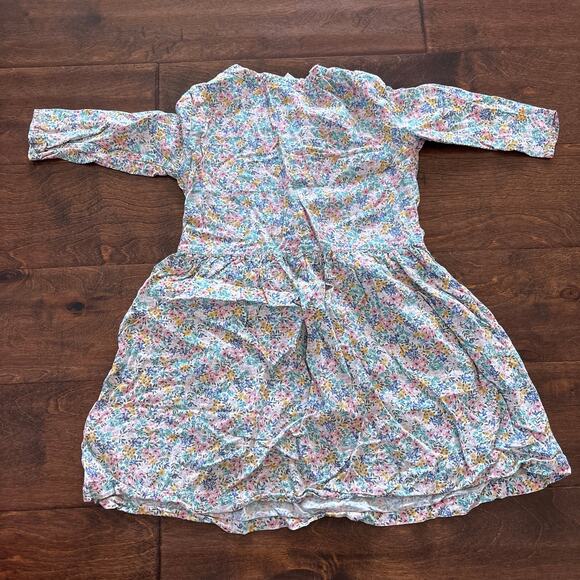 Carter's Girls Size 5 Dress Floral Viscose Pastel Long Sleeve - Picture 5 of 5